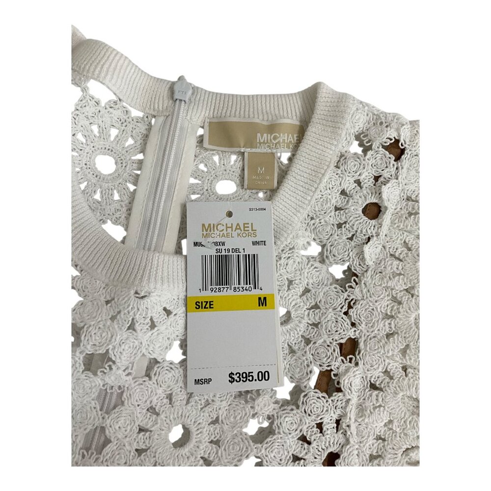 Michael Kors White Medallion Lace Mini Dress Womens NWT $395 MSRP - Picture 2 of 7